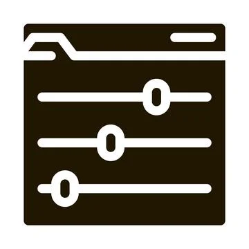 Color rgb setting icon Vector Glyph Illustration Illustration