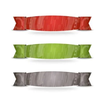 Color ribbon set Stock Illustration