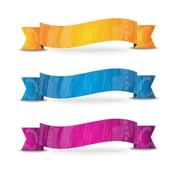 Color ribbon set Stock Illustration
