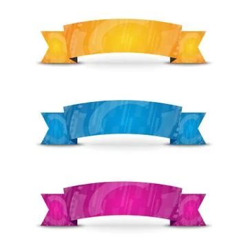 Color ribbon set Stock Illustration