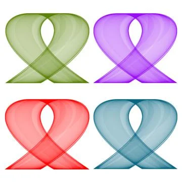 Color ribbon set Stock Illustration