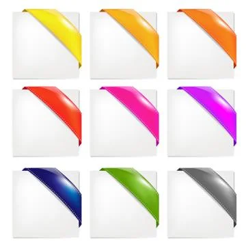 Color ribbons set Stock Illustration