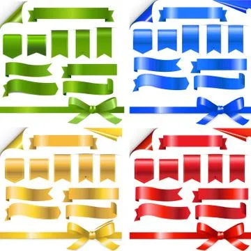 Color ribbons set Stock Illustration