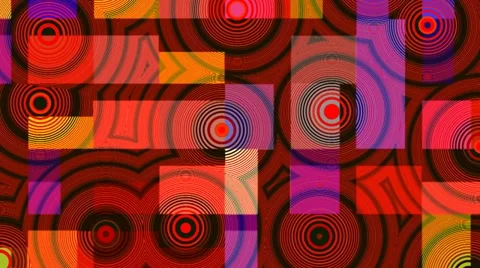 Color rings and rectangles Stock Footage 20448478