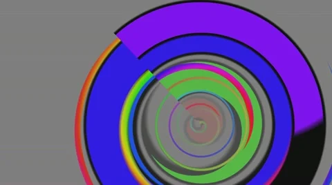 Color rings on a gray background Stock Footage 10917375