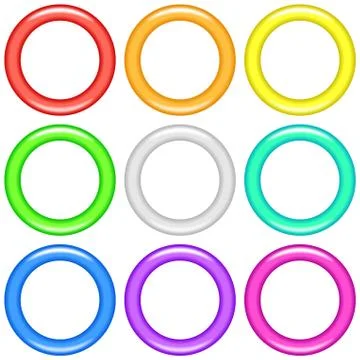 Color rings, set Stock Illustration