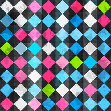 Color rombuses seamless Illustrazione stock