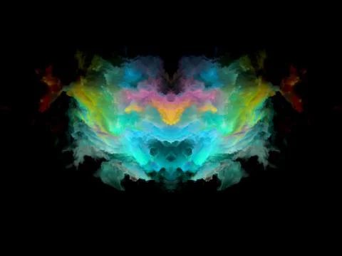Color Rorschach Test Pattern Stock Illustration