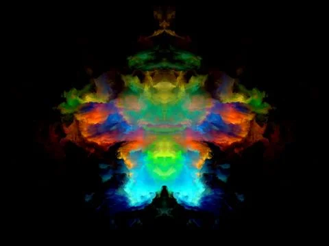 Color Rorschach Test Pattern Illustrazione stock