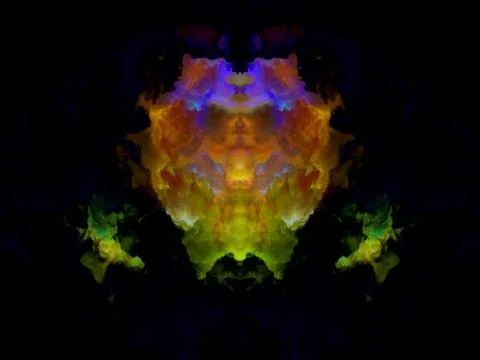 Color Rorschach Test Pattern Stock Illustration