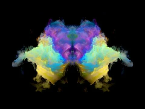 Color Rorschach Test Pattern Stock Illustration