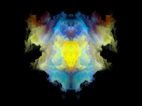 Color Rorschach Test Pattern Stock Illustration