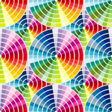 Color round palette samples seamless background Stock Illustration