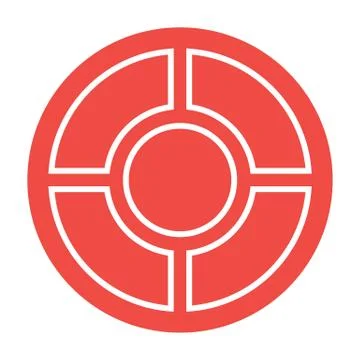 Color rounded target logo icon vector Stock Illustration