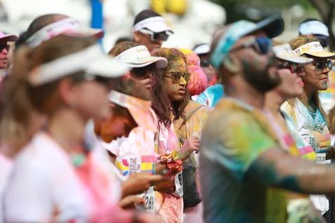The color run Stock Photos
