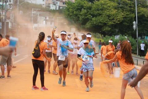 The color run Stock Photos