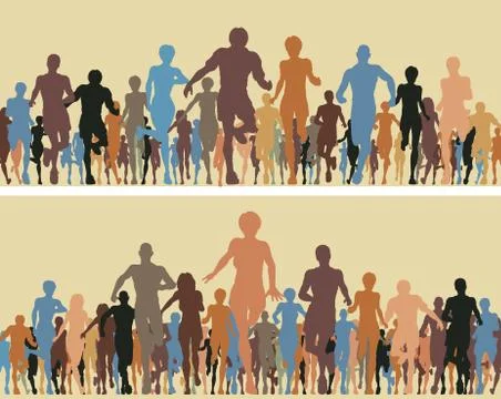 Color runners Stock-Illustration