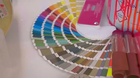 Color samples that can help you choose the exact paint you need Stock-Footage 333326703