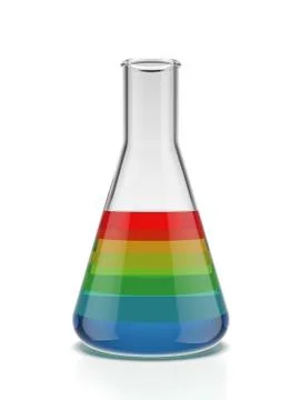 Color samples into a flask Stock Illustration