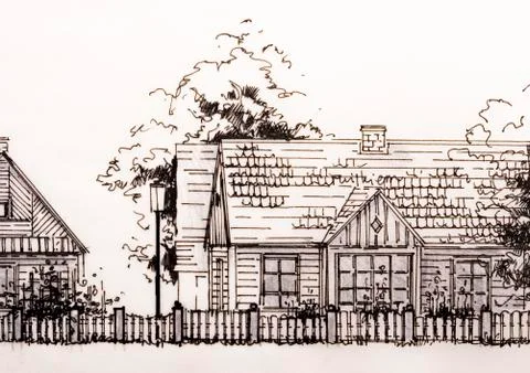 Color samples for selection with house plan on background Stock Photos