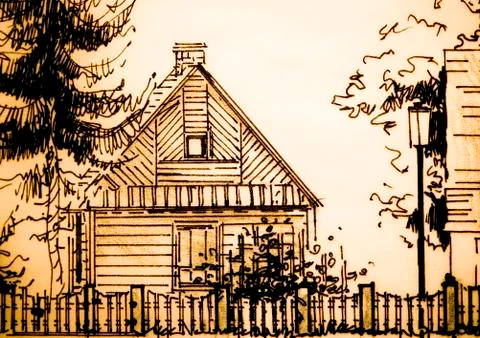 Color samples for selection with house plan on background Stock Photos