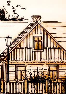 Color samples for selection with house plan on background Stock Photos