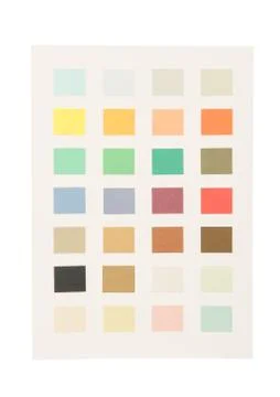 Color samples in white paper isolated on white Stock Photos