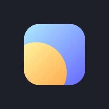 Color saturation flat gradient fill ui icon for dark theme 스톡 일러스트