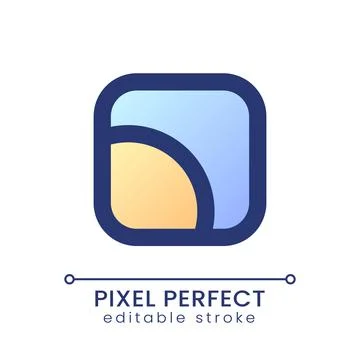 Color saturation pixel perfect gradient fill ui icon Illustrazione stock