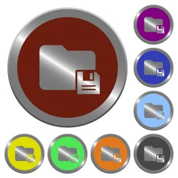 Color save folder buttons 스톡 일러스트
