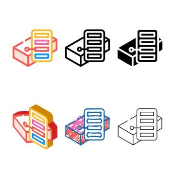 Color scale brick color variants icon vector Stock Illustration