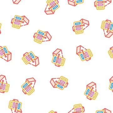 Color scale brick vector seamless pattern Stock Illustration