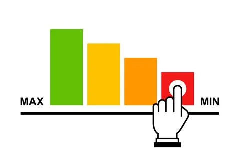 Color scale from maximum to minimum. Stock Illustration