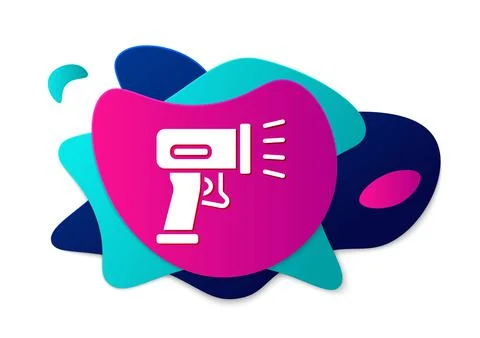 Color Scanner scanning bar code icon isolated on white background. Barcode label Stock Illustration