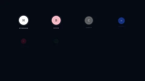 Color scheme in molecular models Stock Footage 335190475