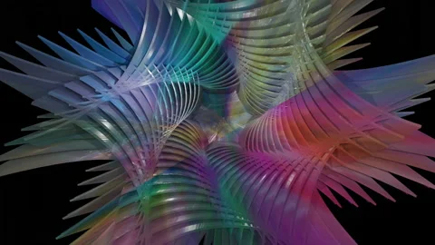 Color scope abstract multicolored 3D object,4K Stock Footage 165362855