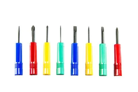 Color screwdriver set Stock Photos