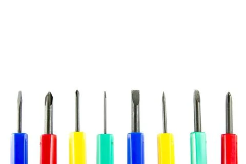 Color screwdriver set Stock Photos