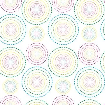 Color seamless abstract pattern of dotted circles Illustrazione stock