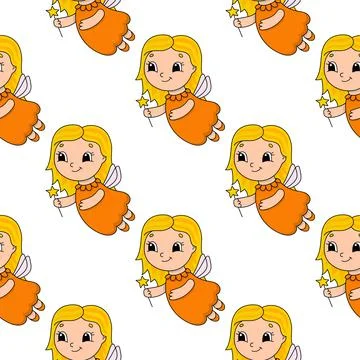 Color seamless pattern. Cartoon style. Bright design. For walpaper, poster, b Illustrazione stock