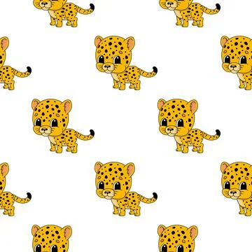 Color seamless pattern. Cartoon style. Bright design. For walpaper, poster, b Stock Illustration