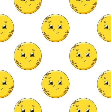 Color seamless pattern. Cartoon style. Bright design. For walpaper, poster, b Stock Illustration