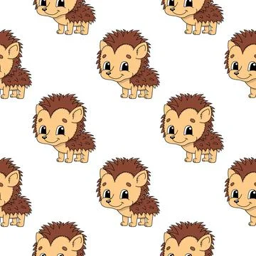 Color seamless pattern. Cartoon style. Bright design. For walpaper, poster, b Illustrazione stock