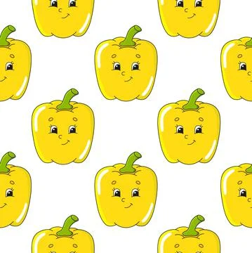 Color seamless pattern. Cartoon style. Bright design. For walpaper, poster, b Stock Illustration