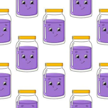 Color seamless pattern. Cartoon style. Bright design. For walpaper, poster, b Stock Illustration