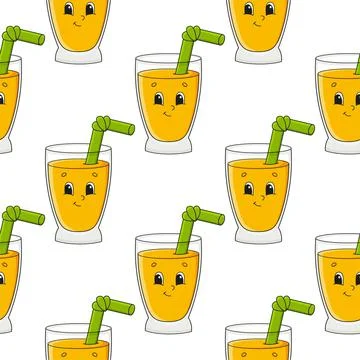 Color seamless pattern. Cartoon style. Bright design. For walpaper, poster, b Stock Illustration