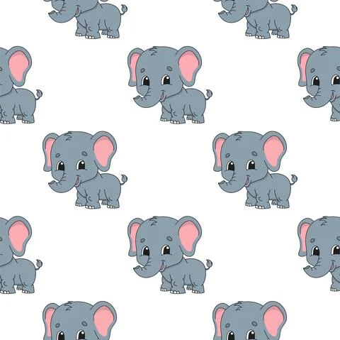 Color seamless pattern. Cartoon style. Bright design. For walpaper, poster, b Stock Illustration