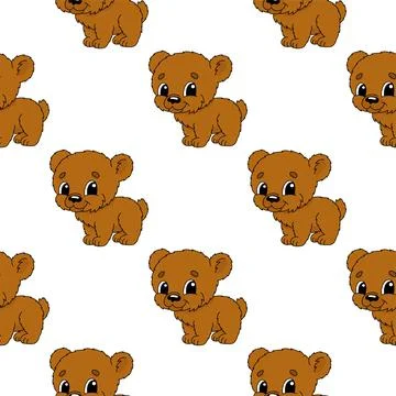 Color seamless pattern. Cartoon style. Bright design. For walpaper, poster, b Stock Illustration