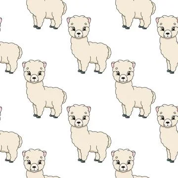 Color seamless pattern. Cartoon style. Bright design. For walpaper, poster, b Stock Illustration