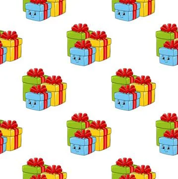 Color seamless pattern. Cartoon style. Bright design. For walpaper, poster, b Stock Illustration